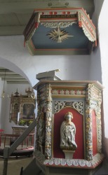 Rind kirke, pr�dikestol, 6/5 2019