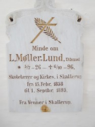 Mindeplade over L. Møller Lund