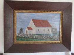 Maleri af den gamle kirke