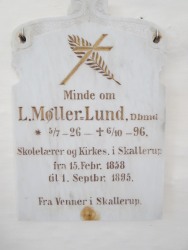 Mindeplade over L. M�ller Lund