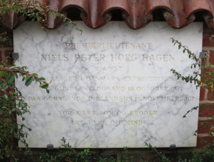 Mindeplade for Niels Peter H�eg Hagen