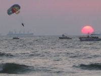 Aften p� stranden. Klik for et st�rre billede.