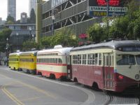 Vendeplads for de historiske sporvogne p� linje F.