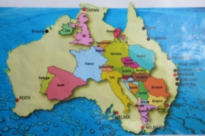 Kort Europa & Austarlien