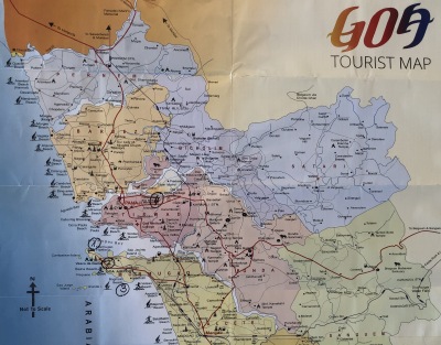 Kort over Goa